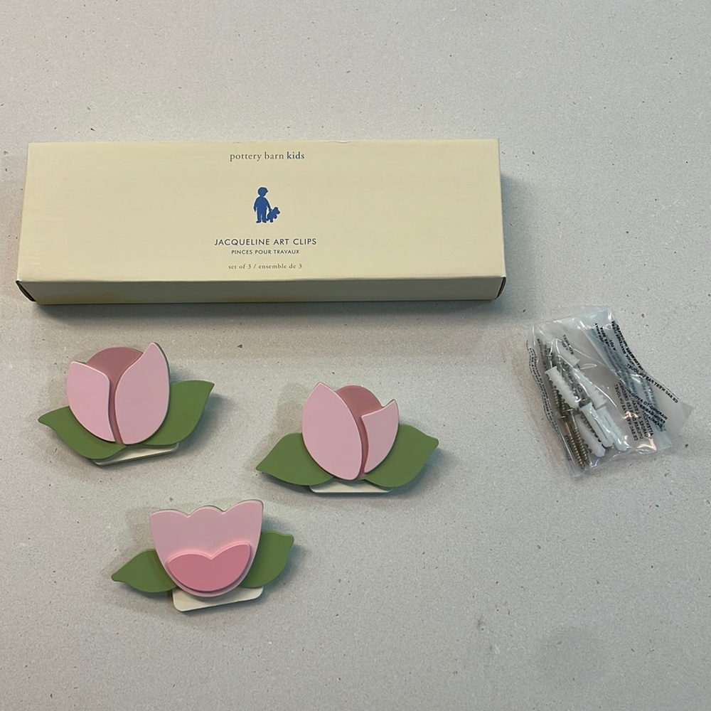 Pottery Barn Kids Jacqueline Art Clips Set of 3